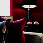 red and black lamp