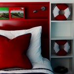 red pillow on a bed