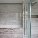 shower with glass doors